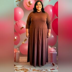 Plus Size Land's End women's sweater maxi dress